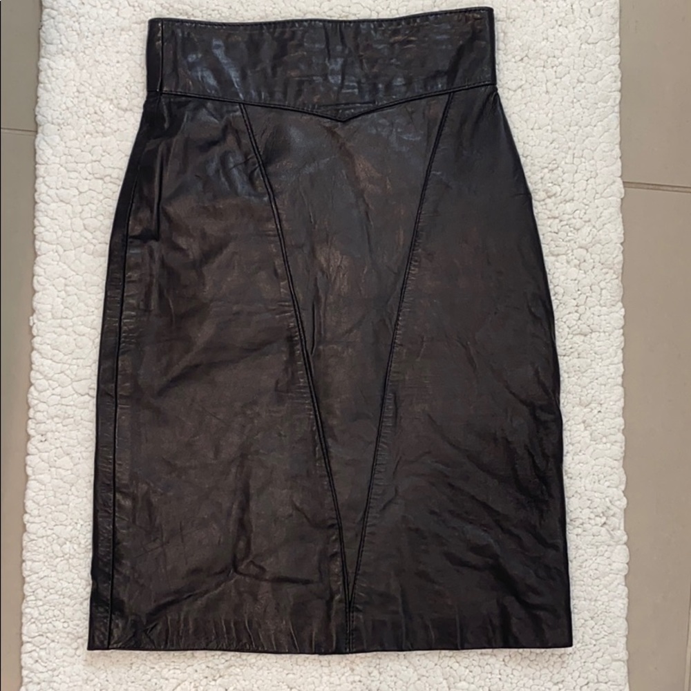 Vintage Leather Skirt